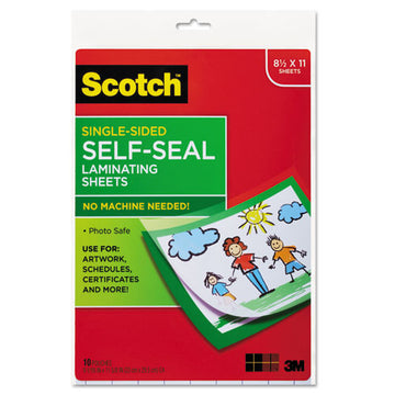 Scotch™ Self-sealing Laminating Sheets, 6 Mil, 9.06 X 11.63, Gloss Clear, 50-pack freeshipping - TVN Wholesale